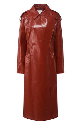 Женский кожаный тренч BOTTEGA VENETA красного цвета по цене 599500 руб., арт. 616546/VKLC0 | Фото 1 Женский кожаный тренч BOTTEGA VENETA красного цвета, арт. 616546/VKLC0 | Фото 1