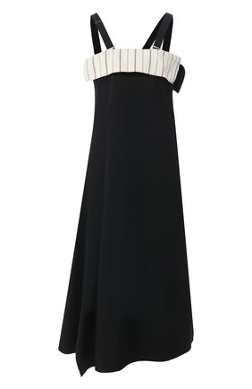 Женское шерстяное платье YOHJI YAMAMOTO черного цвета по цене 99500 руб., арт. NN-D19-100 | Фото 1 Женское шерстяное платье YOHJI YAMAMOTO черного цвета, арт. NN-D19-100 | Фото 1