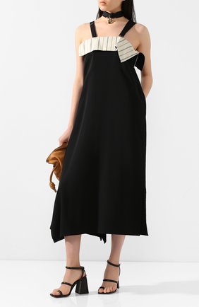Женское шерстяное платье YOHJI YAMAMOTO черного цвета по цене 99500 руб., арт. NN-D19-100 | Фото 2 Женское шерстяное платье YOHJI YAMAMOTO черного цвета, арт. NN-D19-100 | Фото 2