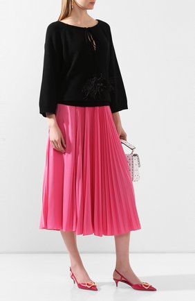 Женская плиссированная юбка VALENTINO фуксия цвета по цене 86800 руб., арт. TB0MD01T4TJ | Фото 2 Женская плиссированная юбка VALENTINO фуксия цвета, арт. TB0MD01T4TJ | Фото 2