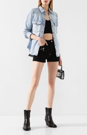 Женские джинсовые шорты PHILIPP PLEIN черного цвета по цене 63420 руб., арт. P20C WDT1359 PDE004N | Фото 2 Женские джинсовые шорты PHILIPP PLEIN черного цвета, арт. P20C WDT1359 PDE004N | Фото 2