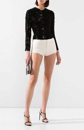 Женская шелковая блузка SAINT LAURENT черного цвета по цене 324500 руб., арт. 611556/Y059R | Фото 2 Женская шелковая блузка SAINT LAURENT черного цвета, арт. 611556/Y059R | Фото 2