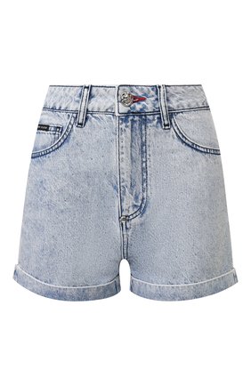 Женские джинсовые шорты PHILIPP PLEIN голубого цвета по цене 45300 руб., арт. P20C WDT1361 PDE004N | Фото 1 Женские джинсовые шорты PHILIPP PLEIN голубого цвета, арт. P20C WDT1361 PDE004N | Фото 1