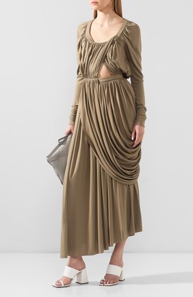 Женское платье из вискозы PROENZA SCHOULER хаки цвета по цене 194000 руб., арт. R2023000E-JY060 | Фото 2 Женское платье из вискозы PROENZA SCHOULER хаки цвета, арт. R2023000E-JY060 | Фото 2
