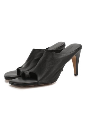 Женские кожаные мюли BOTTEGA VENETA черного цвета по цене 63350 руб., арт. 618760/VBS00 | Фото 1 Женские кожаные мюли BOTTEGA VENETA черного цвета, арт. 618760/VBS00 | Фото 1
