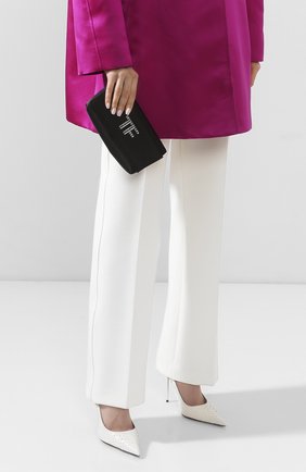 Женский клатч tf TOM FORD черного цвета по цене 76050 руб., арт. L1320P-TSA001 | Фото 2 Женский клатч tf TOM FORD черного цвета, арт. L1320P-TSA001 | Фото 2