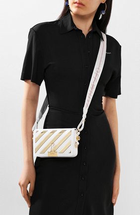 Женская сумка flap OFF-WHITE белого цвета по цене 78800 руб., арт. 0WNA038S20LEA0030176 | Фото 2 Женская сумка flap OFF-WHITE белого цвета, арт. 0WNA038S20LEA0030176 | Фото 2