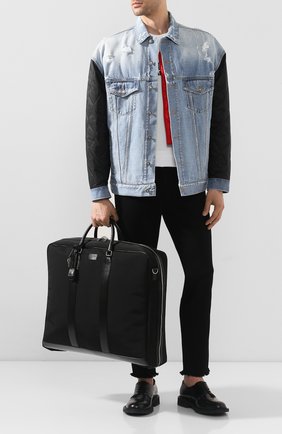 Мужская текстильная дорожная сумка SAINT LAURENT черного цвета по цене 159500 руб., арт. 609259/KJX5E | Фото 2 Мужская текстильная дорожная сумка SAINT LAURENT черного цвета, арт. 609259/KJX5E | Фото 2