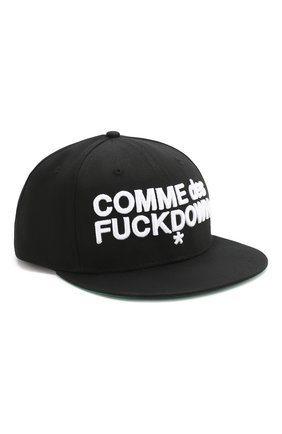 Мужской хлопковая бейсболка COMME DES FUCKDOWN черного цвета по цене 2995 руб., арт. CDFA13NB | Фото 1 Мужской хлопковая бейсболка COMME DES FUCKDOWN черного цвета, арт. CDFA13NB | Фото 1
