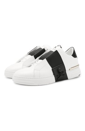 Мужские кожаные кеды phantom kick$ PHILIPP PLEIN белого цвета по цене 54360 руб., арт. P20S MSC2653 PCO008N | Фото 1 Мужские кожаные кеды phantom kick$ PHILIPP PLEIN белого цвета, арт. P20S MSC2653 PCO008N | Фото 1
