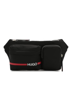 Мужская текстильная поясная сумка HUGO черного цвета по цене 14000 руб., арт. 50431645 | Фото 1 Мужская текстильная поясная сумка HUGO черного цвета, арт. 50431645 | Фото 1