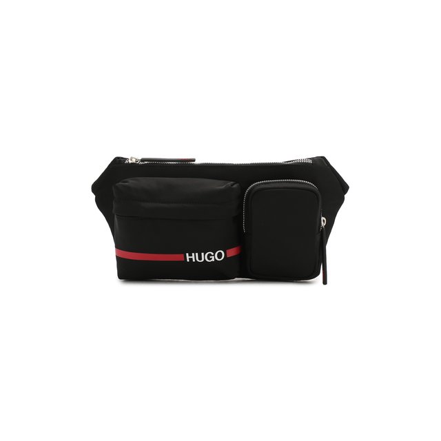 Текстильная поясная сумка HUGO 50431645, цвет чёрный, размер NS - фото 1