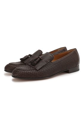 Мужские кожаные лоферы GIORGIO ARMANI коричневого цвета по цене 76300 руб., арт. X2A372/XM419 | Фото 1 Мужские кожаные лоферы GIORGIO ARMANI коричневого цвета, арт. X2A372/XM419 | Фото 1