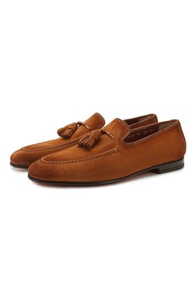 Мужские замшевые лоферы SANTONI светло-коричневого цвета по цене 69950 руб., арт. MCNC16465SA3SRVLC35 | Фото 1 Мужские замшевые лоферы SANTONI светло-коричневого цвета, арт. MCNC16465SA3SRVLC35 | Фото 1