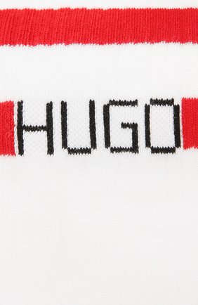Мужские хлопковые носки HUGO белого цвета по цене 1100 руб., арт. 50433391 | Фото 2 Мужские хлопковые носки HUGO белого цвета, арт. 50433391 | Фото 2