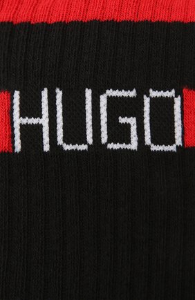 Мужские хлопковые носки HUGO черного цвета по цене 1100 руб., арт. 50433391 | Фото 2 Мужские хлопковые носки HUGO черного цвета, арт. 50433391 | Фото 2