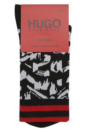 Мужские хлопковые носки HUGO черного цвета по цене 900 руб., арт. 50433375 | Фото 1 Мужские хлопковые носки HUGO черного цвета, арт. 50433375 | Фото 1