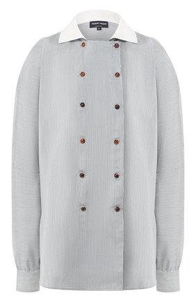 Женская рубашка из вискозы GIORGIO ARMANI голубого цвета по цене 133000 руб., арт. 0SHCCZ03/TZ488 | Фото 1 Женская рубашка из вискозы GIORGIO ARMANI голубого цвета, арт. 0SHCCZ03/TZ488 | Фото 1