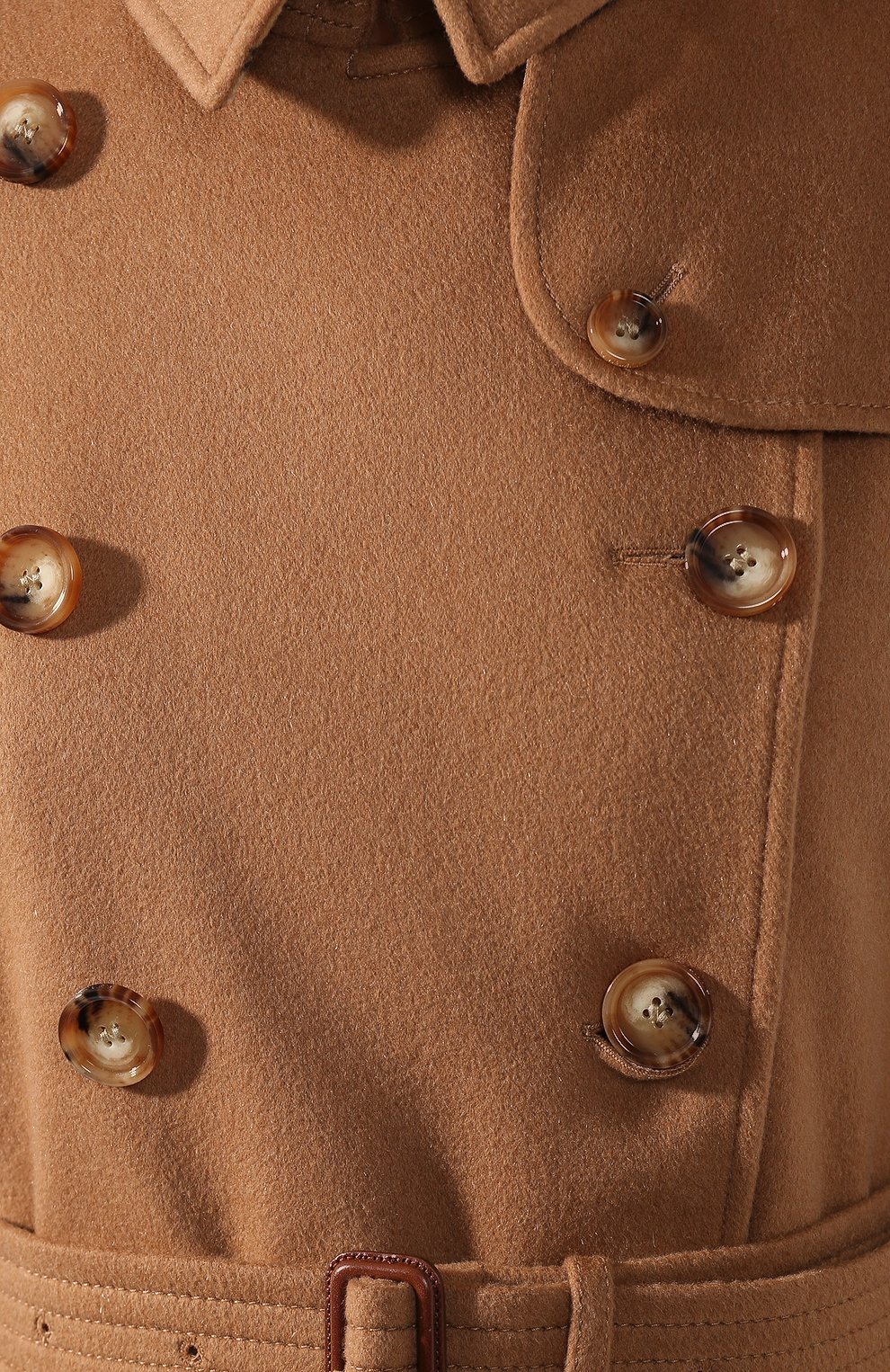 Женское кашемировое пальто kensington BURBERRY коричневого цвета, арт. 8021894 | Фото 5 (Материал внешний: Шерсть, Кашемир; Рукава: Длинные; Длина (верхняя одежда): До колена; 1-2-бортные: Двубортные; Материал подклада: Купро)