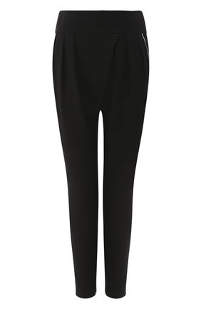 Женские шелковые брюки GIORGIO ARMANI черного цвета по цене 117500 руб., арт. 0SHPP0BY/T01TY | Фото 1 Женские шелковые брюки GIORGIO ARMANI черного цвета, арт. 0SHPP0BY/T01TY | Фото 1 (Материал внешний: Шелк; Женское Кросс-КТ: Брюки-одежда; Силуэт Ж (брюки и джинсы): Узкие; Длина (брюки, джинсы): Укороченные)