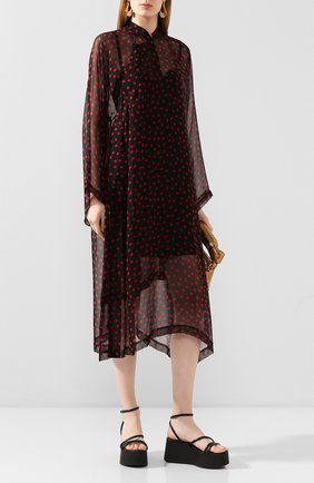 Женское шелковое платье COMME DES GARCONS черного цвета по цене 115000 руб., арт. GE-J028-051 | Фото 2 Женское шелковое платье COMME DES GARCONS черного цвета, арт. GE-J028-051 | Фото 2