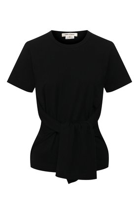 Женская хлопковая футболка COMME DES GARCONS черного цвета по цене 15950 руб., арт. GE-T036-051 | Фото 1 Женская хлопковая футболка COMME DES GARCONS черного цвета, арт. GE-T036-051 | Фото 1