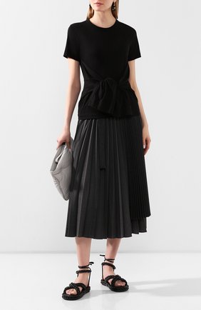 Женская хлопковая футболка COMME DES GARCONS черного цвета по цене 15950 руб., арт. GE-T036-051 | Фото 2 Женская хлопковая футболка COMME DES GARCONS черного цвета, арт. GE-T036-051 | Фото 2