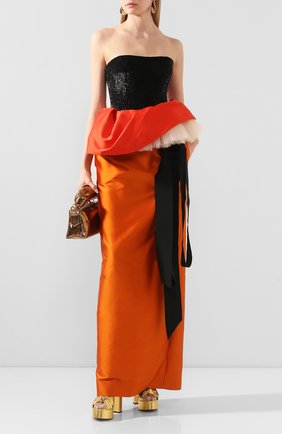 Женская юбка-макси DRIES VAN NOTEN оранжевого цвета по цене 133000 руб., арт. 201-10867-9354 | Фото 2 Женская юбка-макси DRIES VAN NOTEN оранжевого цвета, арт. 201-10867-9354 | Фото 2