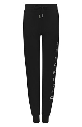 Женские хлопковые джоггеры PHILIPP PLEIN черного цвета по цене 54360 руб., арт. P20C WJT1214 PTE003N | Фото 1 Женские хлопковые джоггеры PHILIPP PLEIN черного цвета, арт. P20C WJT1214 PTE003N | Фото 1