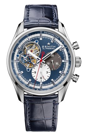 Мужские часы chronomaster 1969 blue ZENITH бесцветного цвета по цене 808000 руб., арт. 03.2040.4061/52.C | Фото 1 Мужские часы chronomaster 1969 blue ZENITH бесцветного цвета, арт. 03.2040.4061/52.C | Фото 1 (Механизм: Автомат; Материал корпуса: Сталь; Цвет циферблата: Синий)