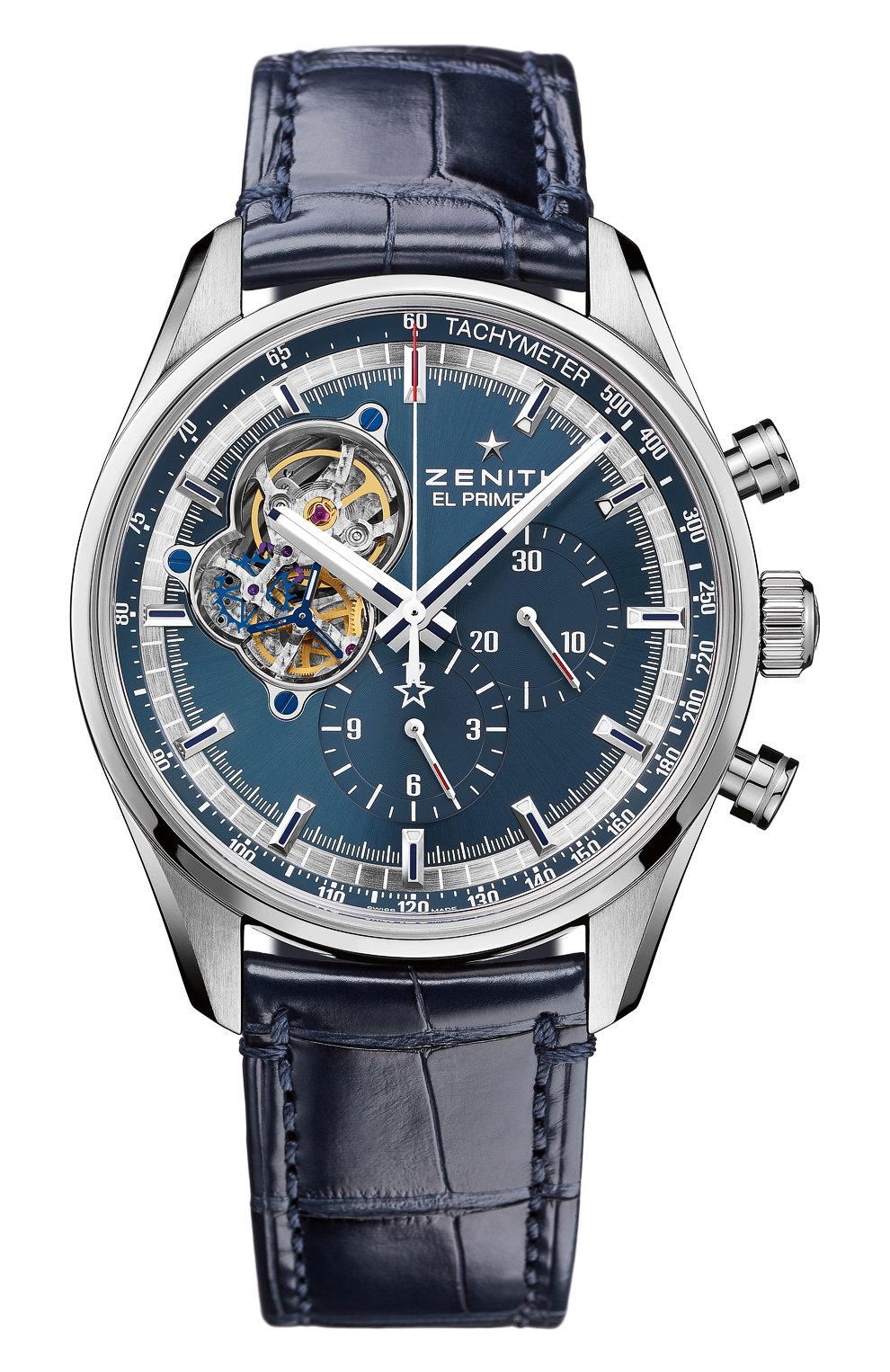 Мужские часы chronomaster blue chronograph ZENITH синего цвета, арт. 03.20416.4061/51.C | Фото 1