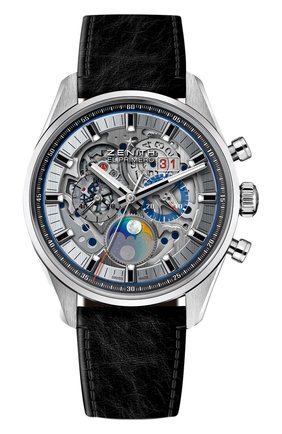 Мужские часы chronomaster grande date full open ZENITH бесцветного цвета, арт. 03.2530.4047/78.C | Фото 1 (Материал корпуса: Сталь; Цвет циферблата: Другое; Механизм: Автомат)