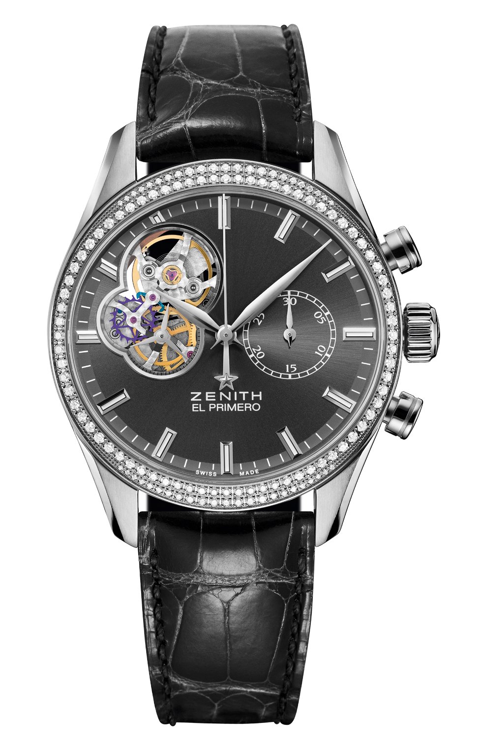 Женские часы chronomaster lady black ZENITH серого цвета, арт. 16.2150.4062/91.C | Фото 1