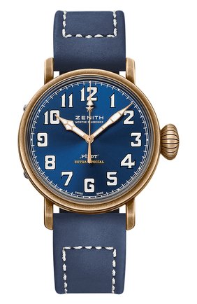 Мужские часы pilot type 20 extra special bronze blue ZENITH бесцветного цвета, арт. 29.1940.679/57.C | Фото 1 (Материал корпуса: Другое; Цвет циферблата: Синий; Механизм: Автомат)