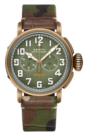 Мужские часы pilot type 20 chronograph adventure ZENITH бесцветного цвета, арт. 29.2430.4069/63.I002 | Фото 1 (Материал корпуса: Другое; Механизм: Автомат; Цвет циферблата: Другое)