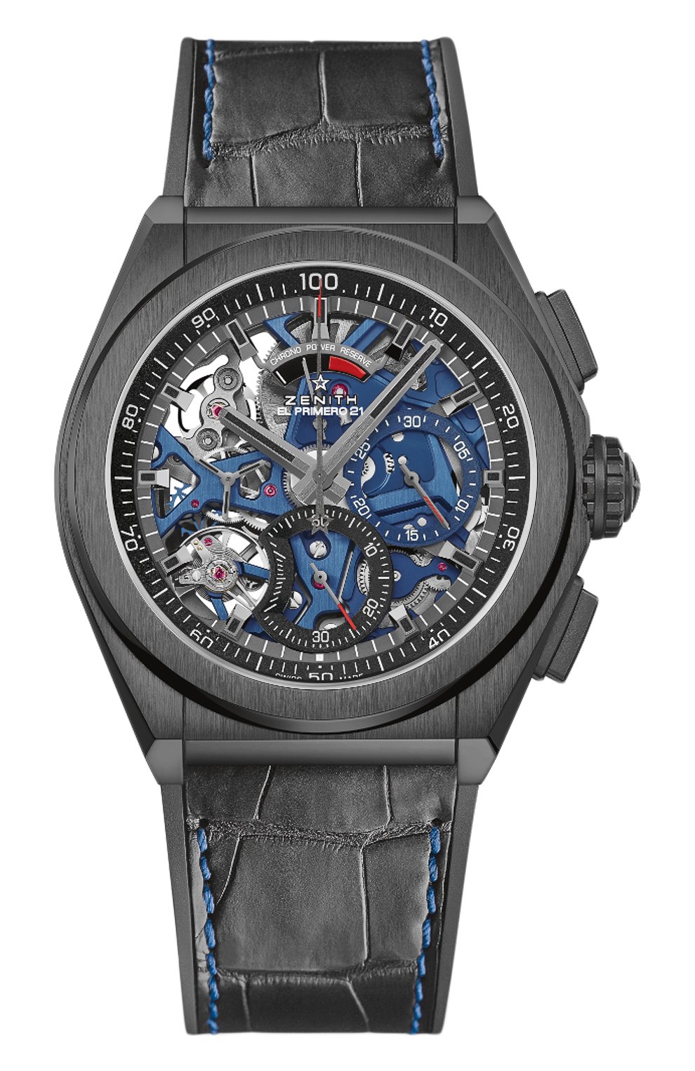 Мужские часы el primero 21 ceramic ZENITH темно-серого цвета, арт. 49.9001.9004/78.R915 | Фото 1