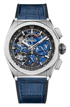 Мужские часы defy el primero 21 ZENITH бесцветного цвета по цене 1128000 руб., арт. 95.9002.9004/78.R584 | Фото 1 Мужские часы defy el primero 21 ZENITH бесцветного цвета, арт. 95.9002.9004/78.R584 | Фото 1 (Механизм: Автомат; Материал корпуса: Титан; Цвет циферблата: Синий)
