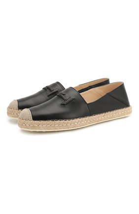 Женские кожаные эспадрильи TOD’S черного цвета по цене 31300 руб., арт. XXW66B0CY50NV7 | Фото 1 Женские кожаные эспадрильи TOD’S черного цвета, арт. XXW66B0CY50NV7 | Фото 1