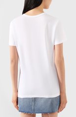 Женская хлопковая футболка ICEBERG белого цвета, арт. 20E I2S0/F032/4157 | Фото 4 (Рукава: Короткие; Длина (для топов): Стандартные; Принт: С принтом; Ма�териал внешний: Хлопок; Женское Кросс-КТ: Футболка-одежда; Стили: Кэжуэл)