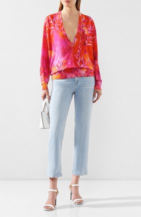 Женская шелковый пуловер VERSACE фуксия цвета по цене 99500 руб., арт. A86339/A234741 | Фото 2 Женская шелковый пуловер VERSACE фуксия цвета, арт. A86339/A234741 | Фото 2