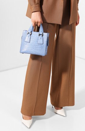Женская сумка GIORGIO ARMANI голубого цвета по цене 132000 руб., арт. Y1D148/YTE6A | Фото 2 Женская сумка GIORGIO ARMANI голубого цвета, арт. Y1D148/YTE6A | Фото 2
