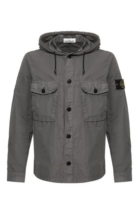 Мужская хлопковая рубашка STONE ISLAND темно-серого цвета по цене 25650 руб., арт. 721512408 | Фото 1 Мужская хлопковая рубашка STONE ISLAND темно-серого цвета, арт. 721512408 | Фото 1
