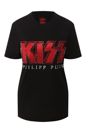 Женская хлопковая футболка PHILIPP PLEIN черного цвета по цене 77010 руб., арт. P20C WTK2025 PTE003N | Фото 1 Женская хлопковая футболка PHILIPP PLEIN черного цвета, арт. P20C WTK2025 PTE003N | Фото 1