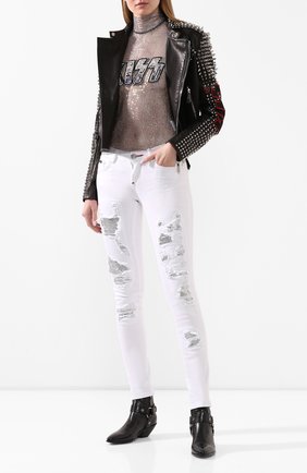 Женская топ PHILIPP PLEIN серебряного цвета по цене 294450 руб., арт. P20C WRK0191 PTE003N | Фото 2 Женская топ PHILIPP PLEIN серебряного цвета, арт. P20C WRK0191 PTE003N | Фото 2