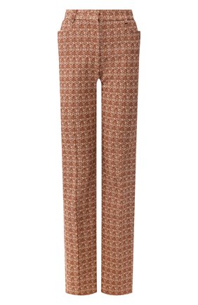 Женские хлопковые брюки VICTORIA BECKHAM коричневого цвета по цене 77400 руб., арт. 1220WTR001175G | Фото 1 Женские хлопковые брюки VICTORIA BECKHAM коричневого цвета, арт. 1220WTR001175G | Фото 1