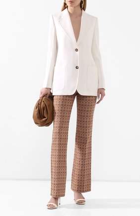 Женские хлопковые брюки VICTORIA BECKHAM коричневого цвета по цене 77400 руб., арт. 1220WTR001175G | Фото 2 Женские хлопковые брюки VICTORIA BECKHAM коричневого цвета, арт. 1220WTR001175G | Фото 2