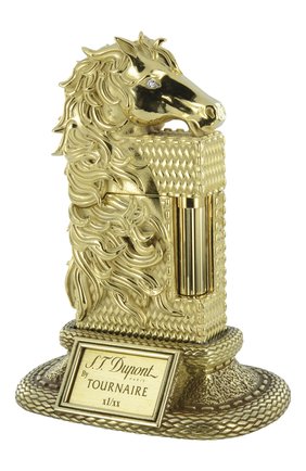 Мужского зажигалка на подставке "horse prestige" S.T. DUPONT бесцветного цвета, арт. 16176 | Фото 1 (Драгоценные камни: Бриллианты)