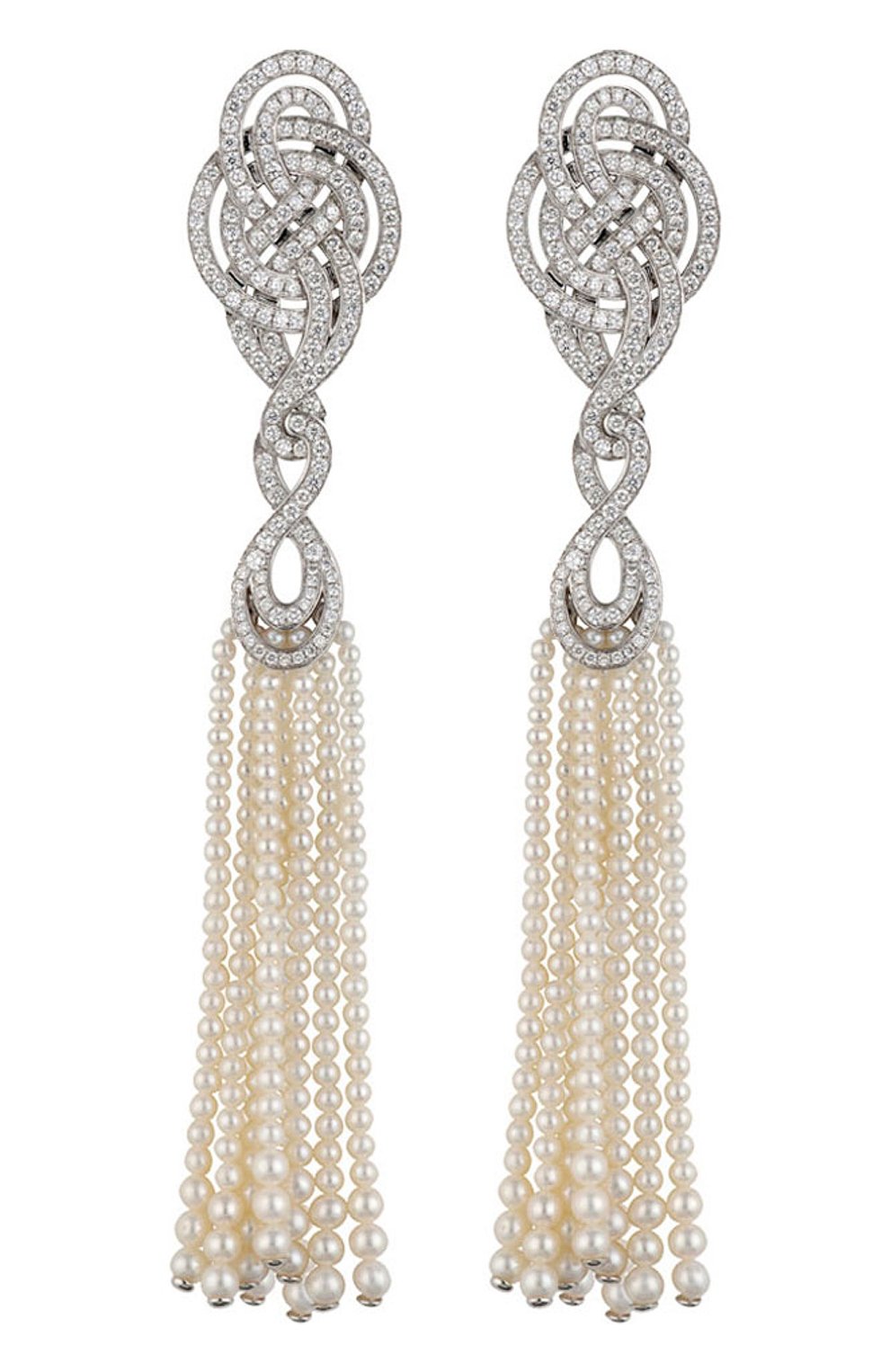 Женские серьги GARRARD белого золота цвета, арт. 2011985 | Фото 1