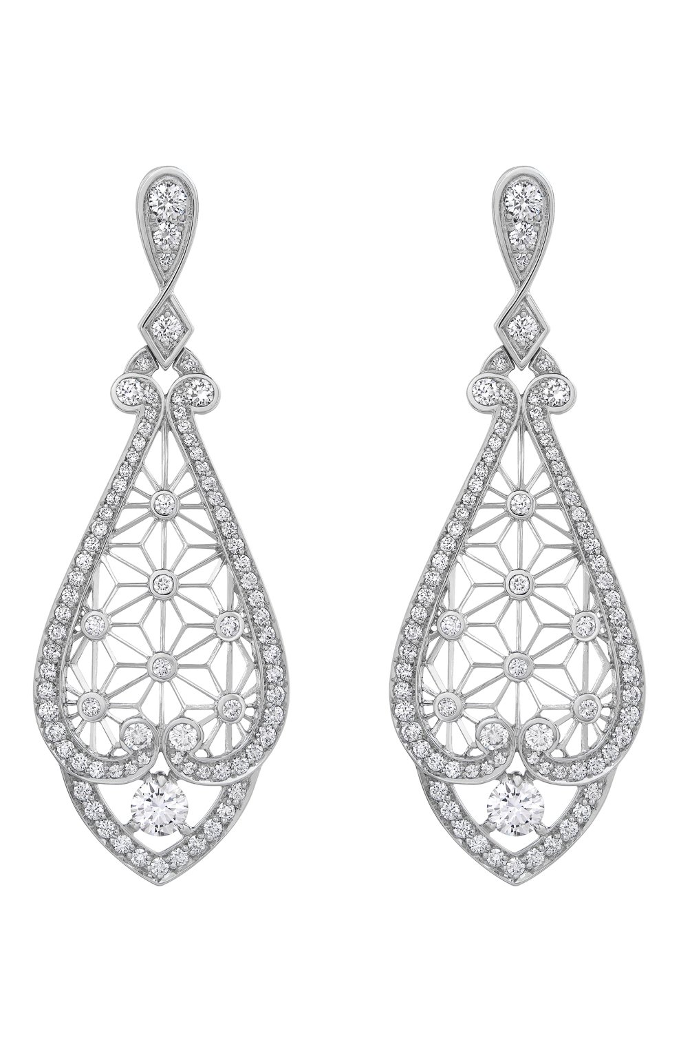 Женские серьги GARRARD белого золота цвета, арт. 2016246 | Фото 1