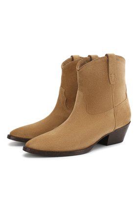Женские замшевые ботинки west SAINT LAURENT светло-коричневого цвета по цене 63800 руб., арт. 620087/1NZ00 | Фото 1 Женские замшевые ботинки west SAINT LAURENT светло-коричневого цвета, арт. 620087/1NZ00 | Фото 1
